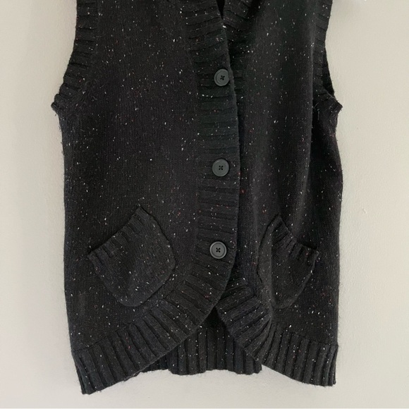 Woolrich Ramie Rabbit Hair Women’s Hooded Vest Black Red White Size Medium - Picture 5 of 8